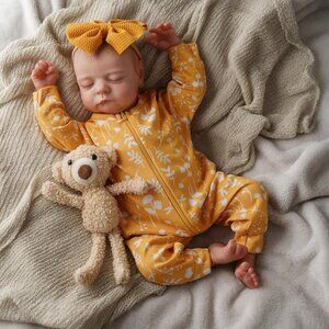 🆕20 inch Realistic Baby Girl Soft Full Body Vinyl Girl Baby Dolls with Clothes